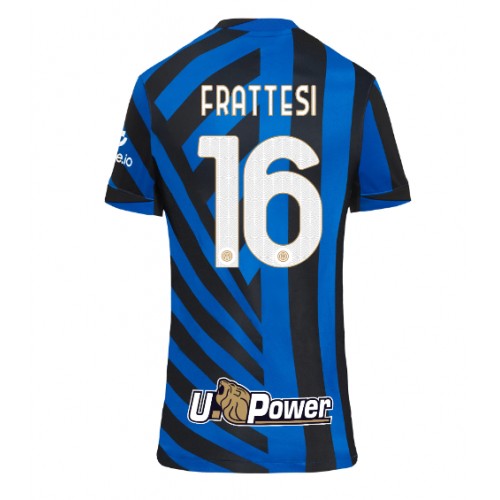 Fotballdrakt Dame Inter Milan Davide Frattesi #16 Hjemmedrakt 2024-25 Kortermet